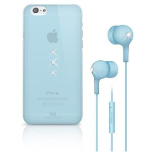WHITE DIAMONDS ECOUTEUR CRISTAL BUNDLE BLEU APPLE IPHONE 6/6S
