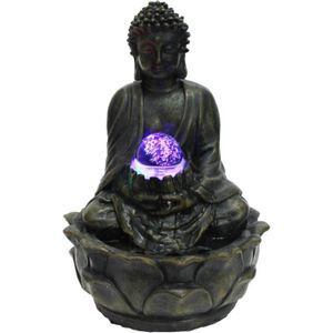 FONTAINE INTÉRIEURE Fontaine d'intérieur bouddha méditation en rési…