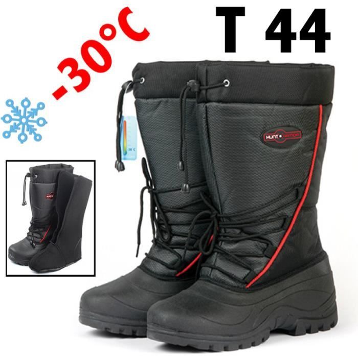 BOTTES HOMME D'HIVER GRAND FROID DOUBLÉES SEMELLES HAUTE ...