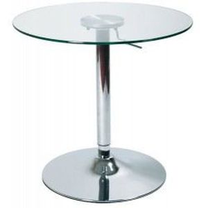 Table de bar en verre et inox rectangulaire 120 cm Inola  Miliboo
