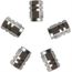 5 bouchons de valve en aluminium chromés