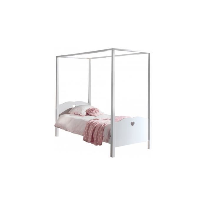 Lit Baldaquin 368 lit 224 baldaquin enfant laqu 233 blanc 90x200 motifs cœur Lit Baldaquin 368 lit 224 baldaquin enfant laqu 233 blanc 90x200 motifs cœur