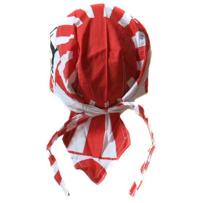 Bandana kamikaze samourai japon japonais serre tet Rouge Achat