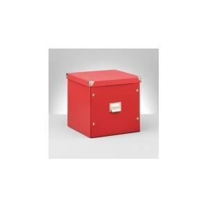 Boite de rangement carton 35 l   rouge   En forme de cube, cette boite