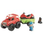 IMITATION PROFESSION-ACTIVITE DE GRANDS Ecoiffier 4x4 forestier avec remorque