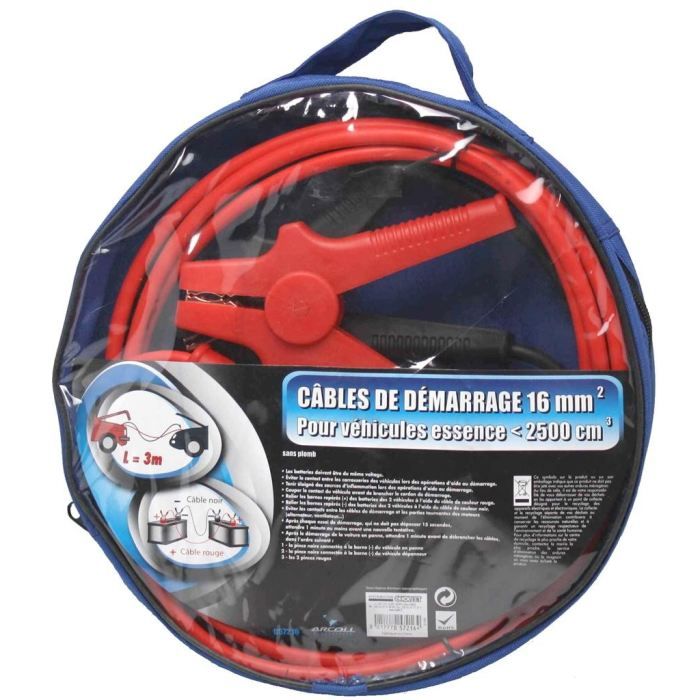 CABLE DEMARRAGE D.16mm2 L.3M Achat / Vente câble de démarrage