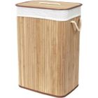  PANIERE RECTANGULAIRE PLIABLE EN BAMBOU NATUREL