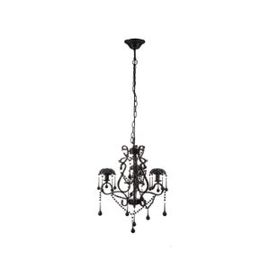 Lustre - suspension Brooklyn - Electrifiée ajourée blanc et interieur argent ?40cm