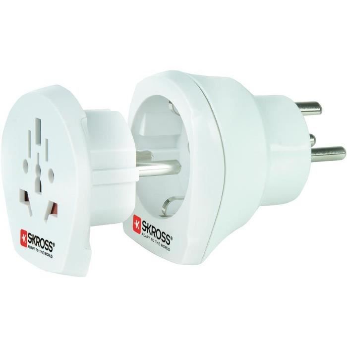 Adaptateur de voyage prise électrique Danemark … Vert, Ivoire, Blanc Achat / Vente adaptateur
