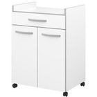  HARMONY Desserte Micro-Onde Blanche 60x81cm