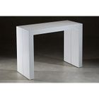  Table console extensible + 3 rallonges BLANC MYNA