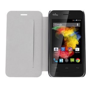 Swiss Charger Etui livre slim noir pour WIKO GOA