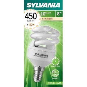 SYLVANIA Ampoule Fluo-compact E14 9W chaude