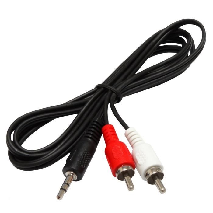 Câble cordon adaptateur jack stéréo RCA phono câble connectique, prix pas cher Cdiscount