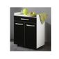DESSERTE - BILLOT HARMONY Rack Micro-Onde Noir et Gris