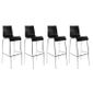  Lot de 4 tabourets de bar FOREST Bois Noir