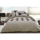  Parure Housse 220x240 + 2 Taies OPTIC Taupe