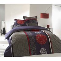 PARURE DE COUETTE Parure Housse 220x240 + 2 Taies MISSADA Gris