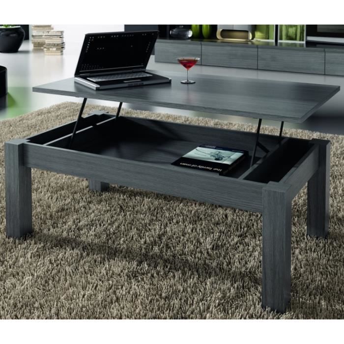 table basse relevable grise