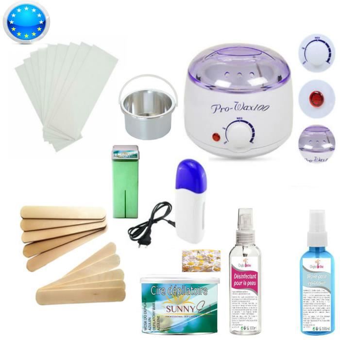 Kit épilation cire AZULENE XXL 2 appareils à cire cuve cartcouche