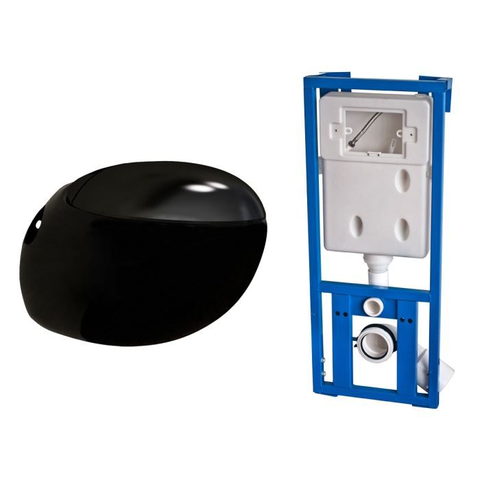 wc suspendu design oeuf abbatant a frein et chasse Achat / Vente wc