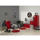 PETIT MEUBLE DE RANGEMENT Rangement PIERRE HENRY 1 porte rouge 40x40x57.5