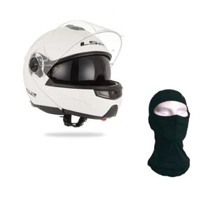 LS2 Casque Modulable Strob + Cagoule - Blanc