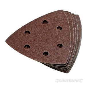 Lot de 10 feuilles abrasives triangulaires auto-agrippantes 90 mm