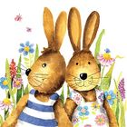  Serviettes Petits lapins