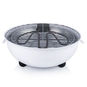TRISTAR Barbecue électrique ?30cm - 1250W - Blanc