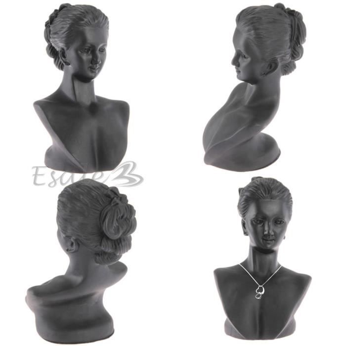 BestAlice Or Bijoux Présentoir, Collier Mannequin Présentoir, Résine Élégant Collier Boucles D'oreilles Affichage Mannequin Stand Buste Boucle D' Oreille Titulaire Organisateur Pour Magasin De Bijoux