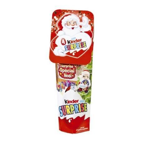 Confiserie de Noël: Kinder Surprise 4 oeufs Père Noël, 80 Gr - Achat