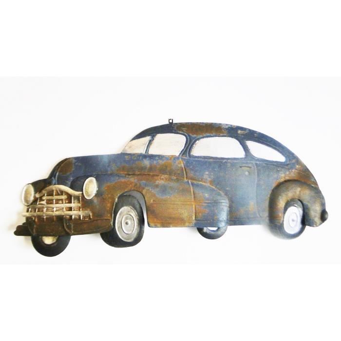 Grande décoration murale en relief métal tole 86cm ford sedan 1940 ... Décor Ancienne Banquette
