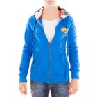 SWEATSHIRT HOODY CAPUCHE FILLE LONDON Bleu électrique