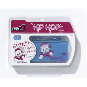 COQUE DE PROTECTION CHAT BLEUE + 2 STYLETS + 2 DOIGTIERS / ACCESSOIRE CONSOLE NINTENDO DS LITE - .