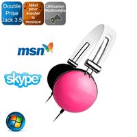 CASQUE  - MICROPHONE Elypse Micro-casque multimédia stéréo Rose