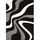 DIAMOND VAGUES Tapis de salon 160x230 cm noir, gri