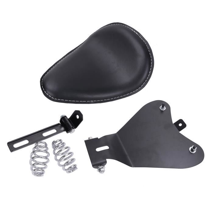Siège Moto Bobber Style Rétro - Cuir Synthétique Confortable - Pour Sportster XL883, 1200, Custom