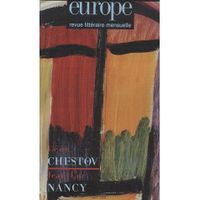 SCIENCES / TECH / MEDECINE Revue Europe T.960; Leon Chestov / Jean-Luc Nancy