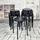 Tabouret empilable métal noir lot de 10