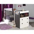 LIT NON PLIANT BEBE SOFAMO Lit combiné Malte Blanc/taupe