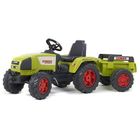 VEHICULE ENFANT Tracteur à pédales Claas Ares 696 RZ + Remorque