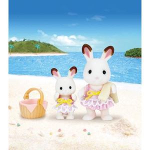 SYLVANIAN FAMILIES 5233 Soeurs Lapin Chocolat Bord De Mer