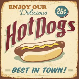 Affiche papier - Hot Dogs - Braun Studio - 30x30 cm