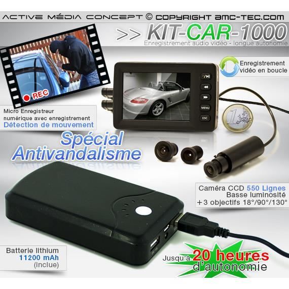 Kit vidéosurveillance antivandalisme véhicule Achat / Vente