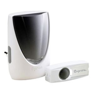 BYRON Carillon ? brancher avec feu flash et bouton sans fil portée 100m