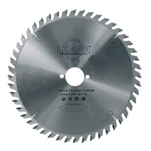 Lame de scie circulaire carbure diamètre 160 mm alésage 20 mm 48 dents