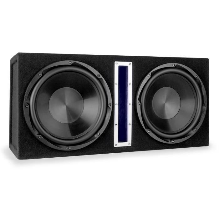 auna Basswaver X 12L Double subwoofer auto actif 2x30cm avec entrée