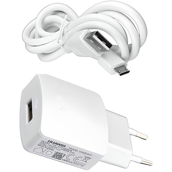 Chargeur secteur USB Huawei avec câble MicroUSB H Achat chargeur