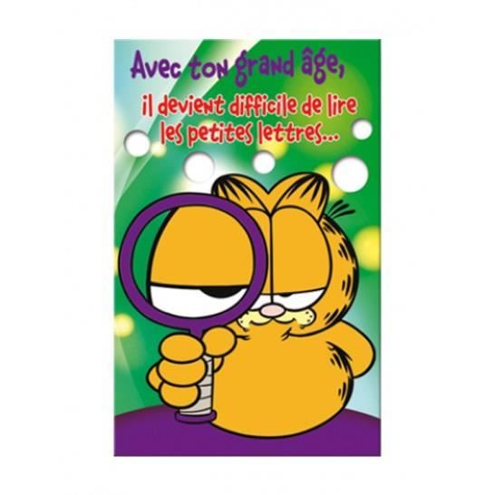 Carte anniversaire Garfield Avec ton grand âge  Achat / Vente carte